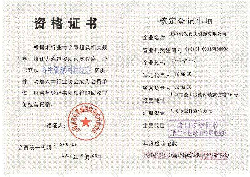 资质证书